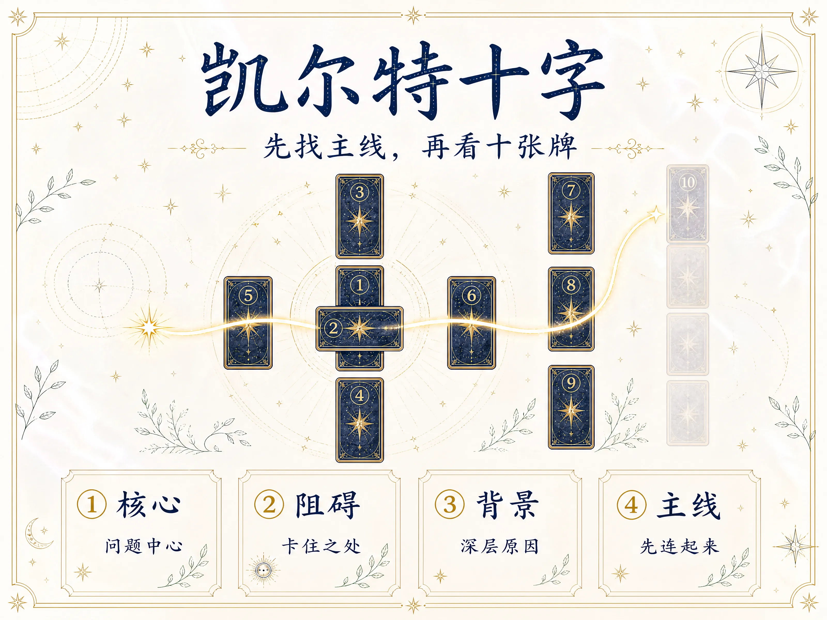 凯尔特十字怎么读：先找主线，再看十张牌