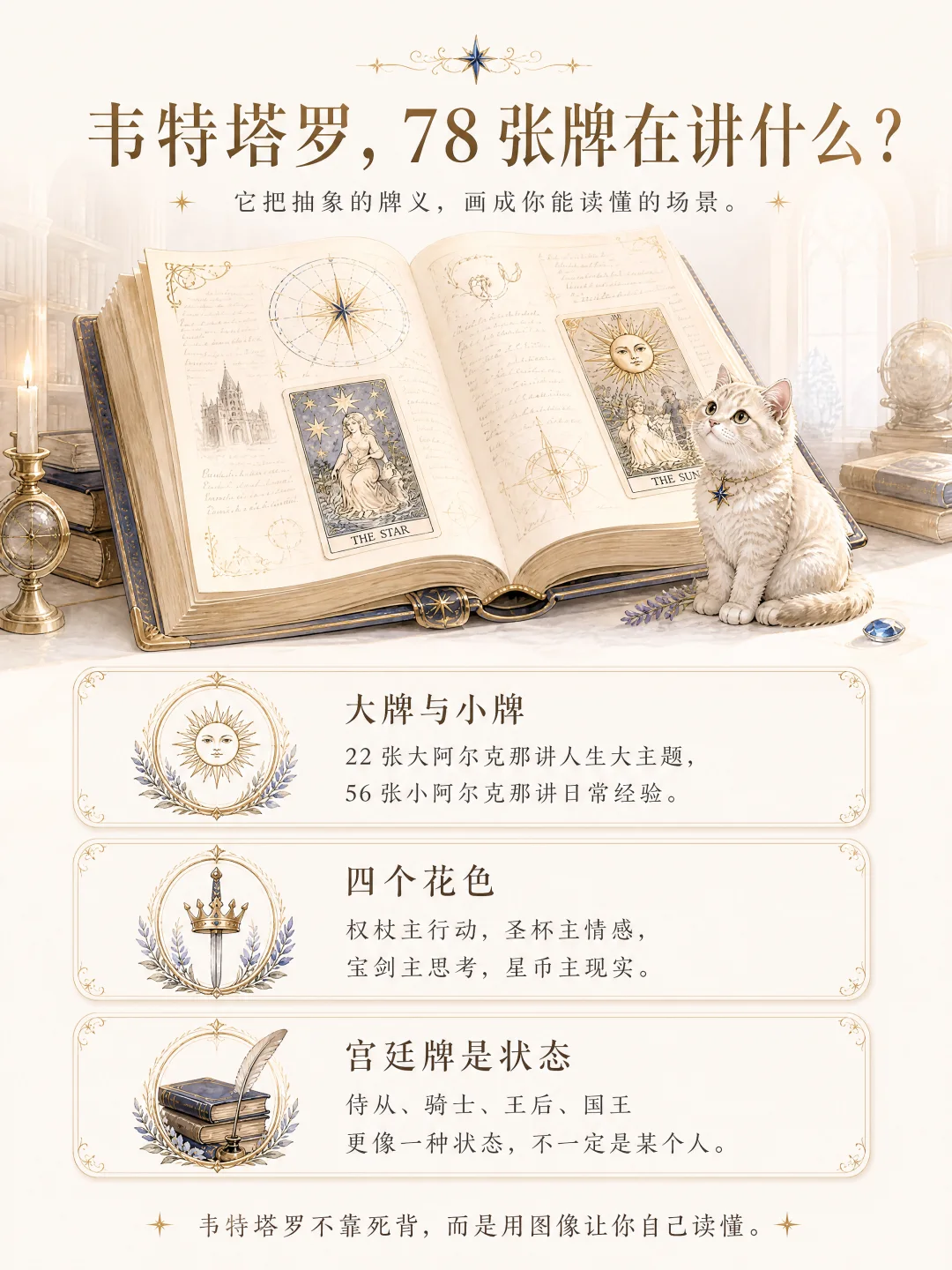 韦特塔罗体系：78 张牌在讲什么